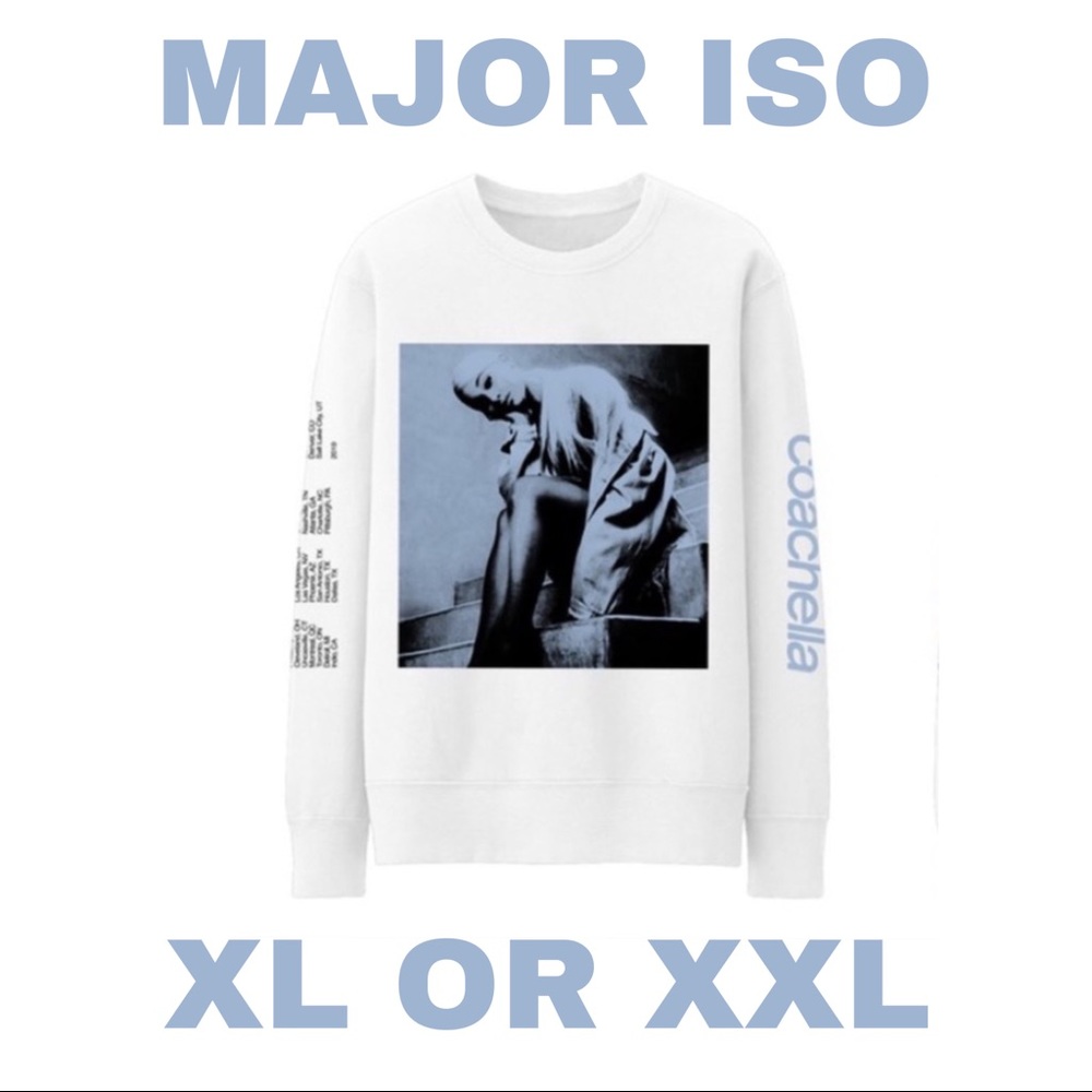 ariana grande iso coachella amex crewneck xl